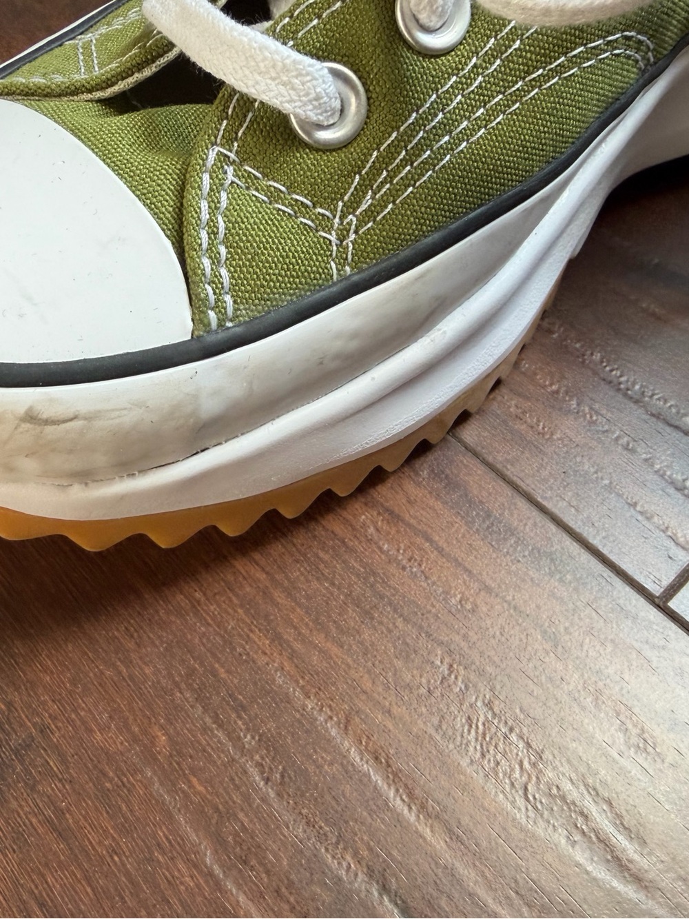 Converse Run Star Hike High Top Platform Sneakers Olive Green Women’s 10 - Picture 5 of 9